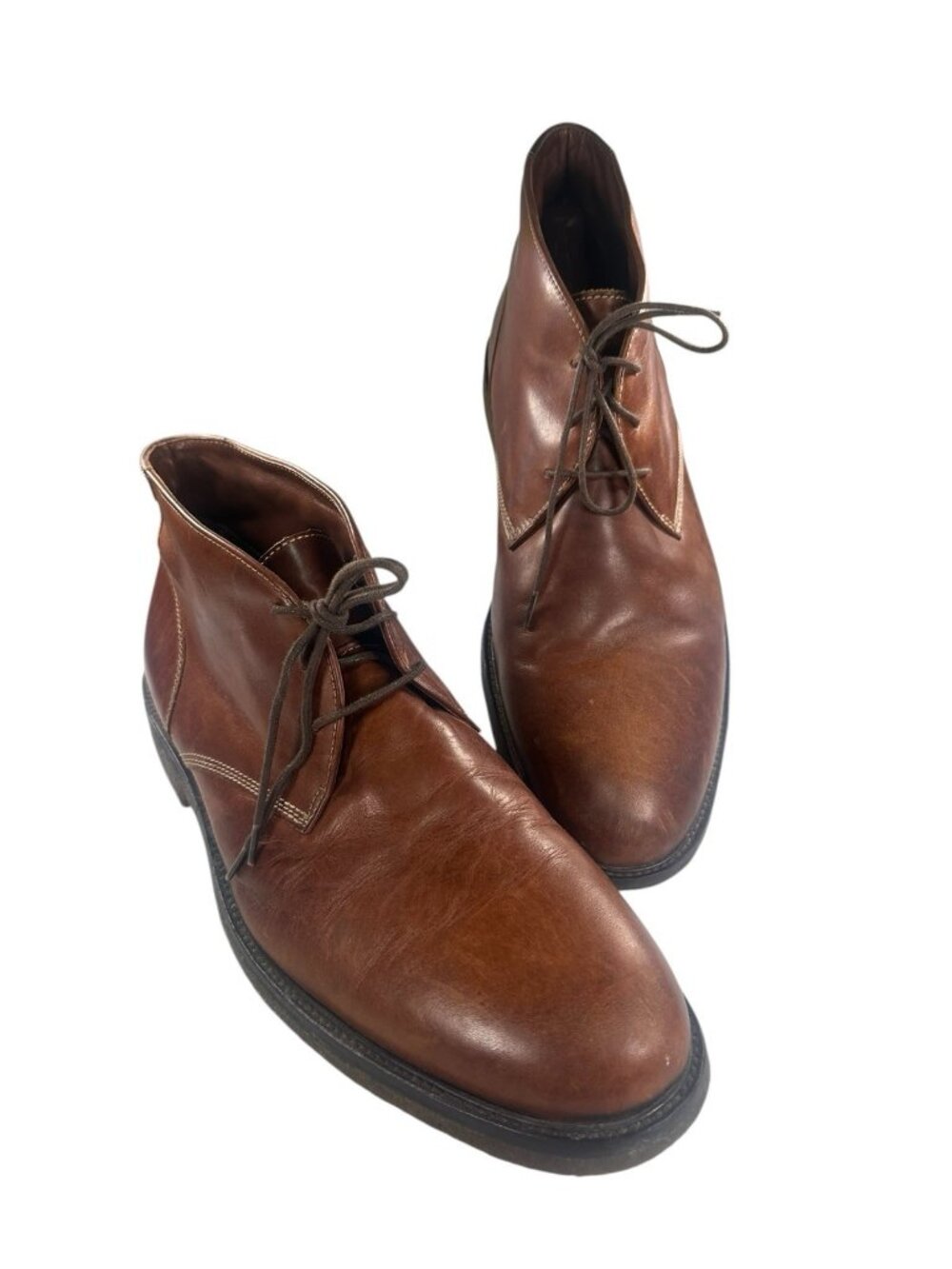 Johnston Murphy Men’s Size 14 M Calder Chukka Desert Boots Brown Leather Crepe